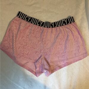 Juicy Couture Pink Velvet Booty Shorts